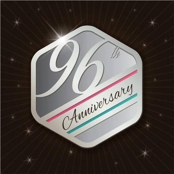 Emblema de aniversario con clase — Vector de stock