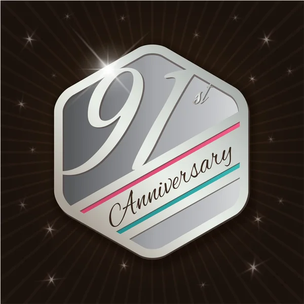 Emblema anniversario di classe — Vettoriale Stock