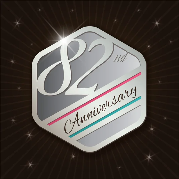 Classy anniversary emblem — Stock Vector