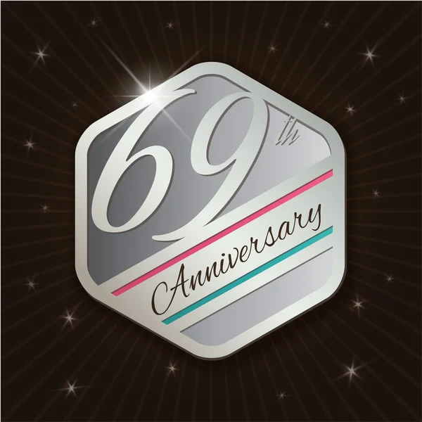 Classy anniversary emblem — Stock vektor