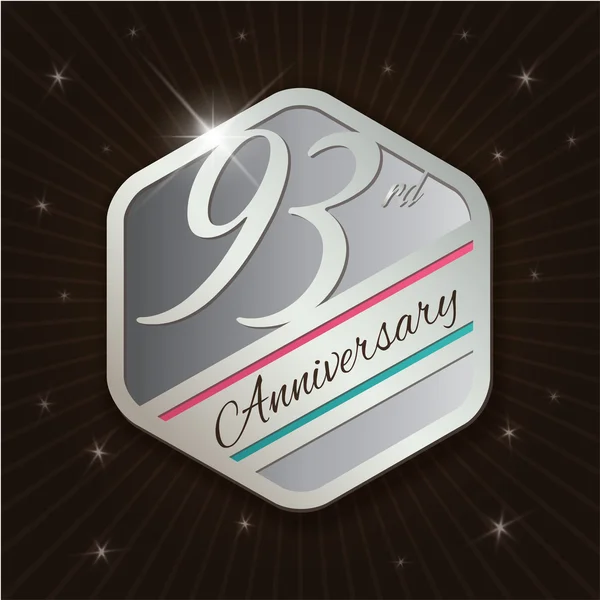 Emblema de aniversario con clase — Vector de stock