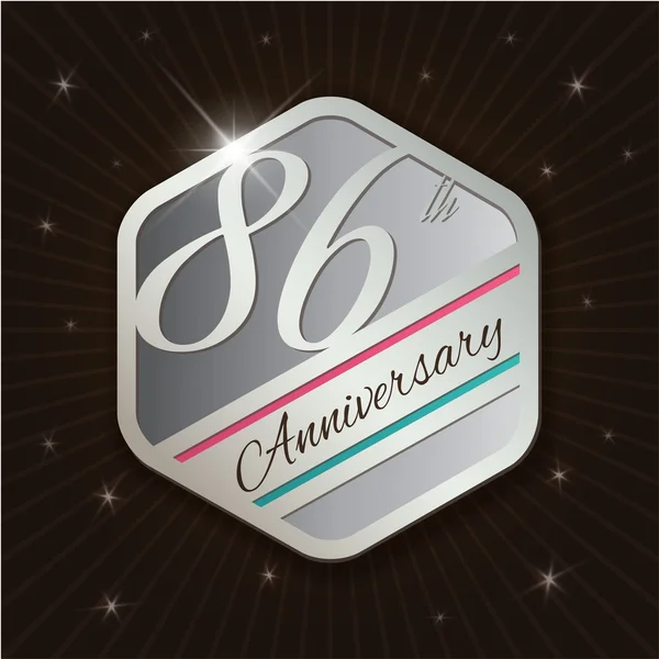 Classy anniversary emblem — Stock Vector