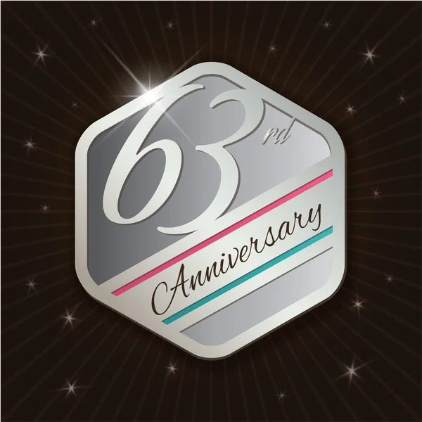 Classy anniversary emblem — Stock vektor
