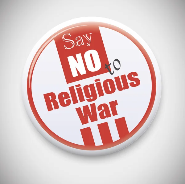 Powiedzieć, No to wojna religijna — Wektor stockowy