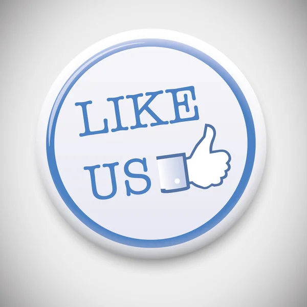 Like Us Badge — Stock Vector