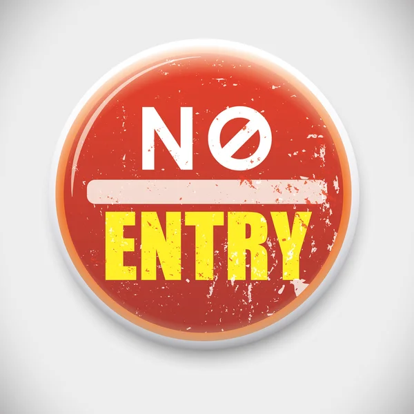 No Entry Badge — Stock Vector
