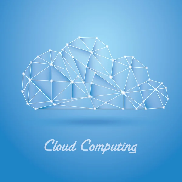 Creative cloud computing tło. — Wektor stockowy
