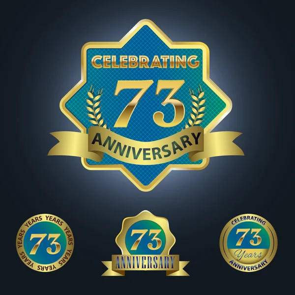 Γιορτάζει επέτειο 73 χρόνια — Διανυσματικό Αρχείο