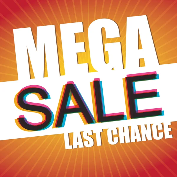 Mega Sale Last chance — Stock Vector