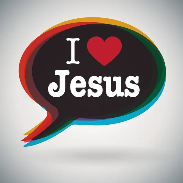 Amo a Jesús — Vector de stock