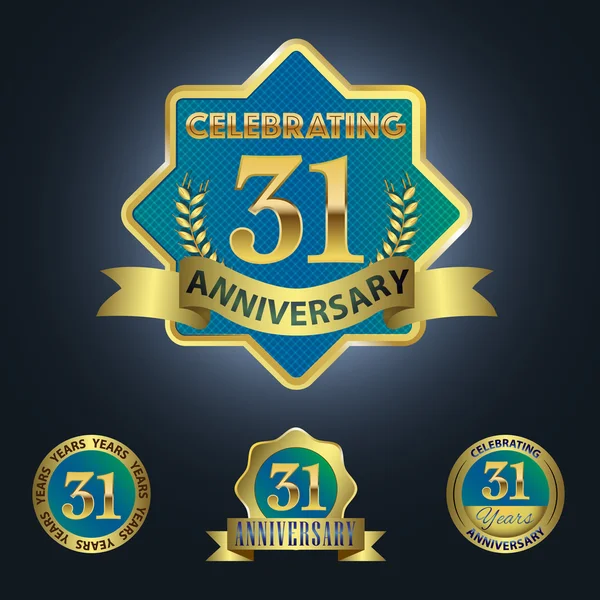 Celebrating 31 Years Anniversary — Stock Vector