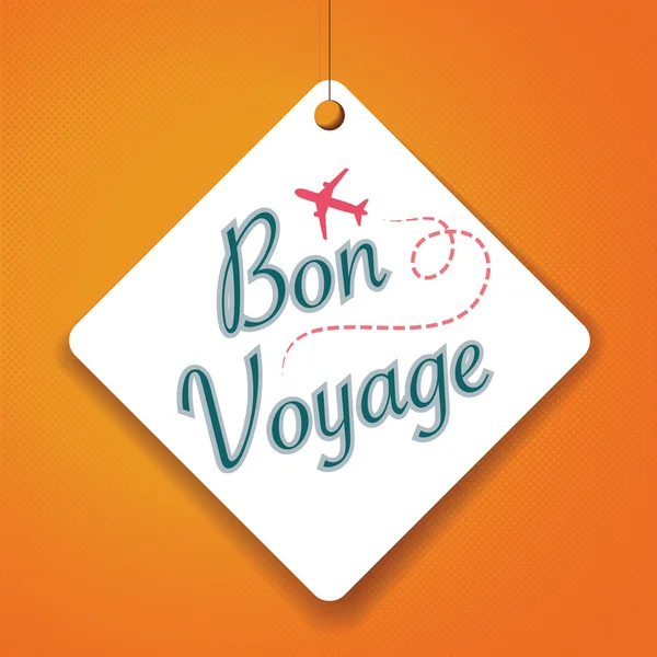 Bon Voyage sticker — Stock Vector