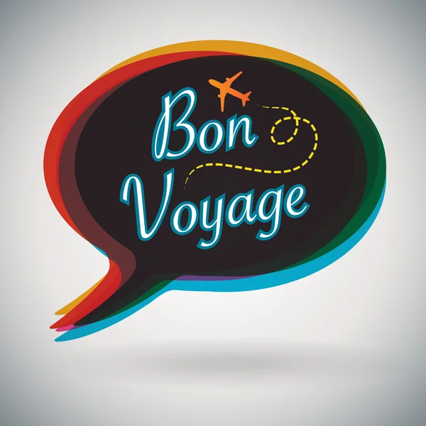 Bon voyage - Bulle de discours — Image vectorielle