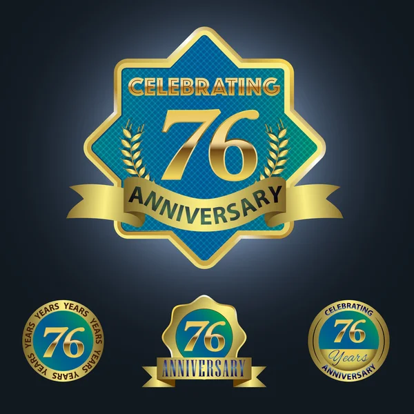 Obchody rocznicy 76 lat. — Wektor stockowy