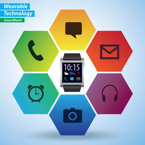 SmartWatch infographics. — Stock Vector