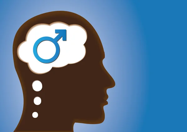 Thinking Head showing Sexual Orientation — Stock Vector