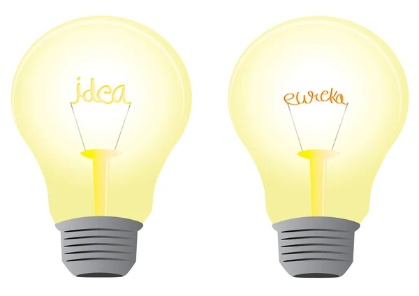 Glühbirne ist Metapher für neue Idee — Stockvektor