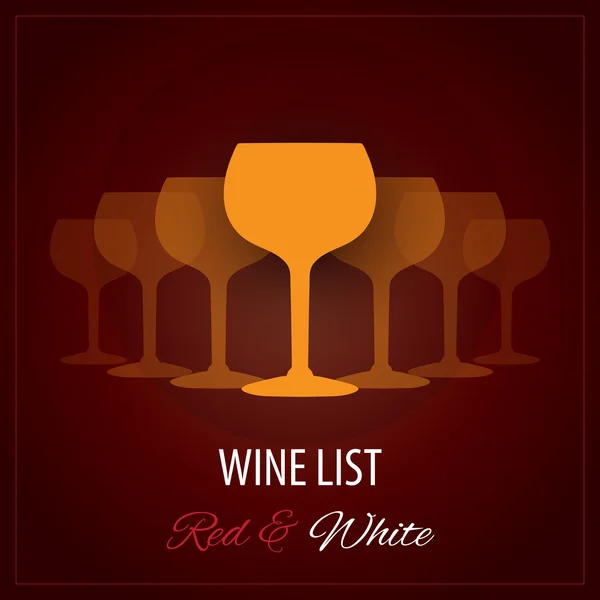 Carta dei vini copertina menu — Vettoriale Stock