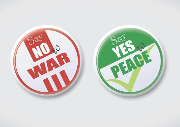 Say No to War, Say Yes to Peace — Stock Vector