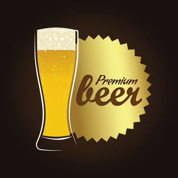 Verfrissend bier in pilsner glas — Stockvector