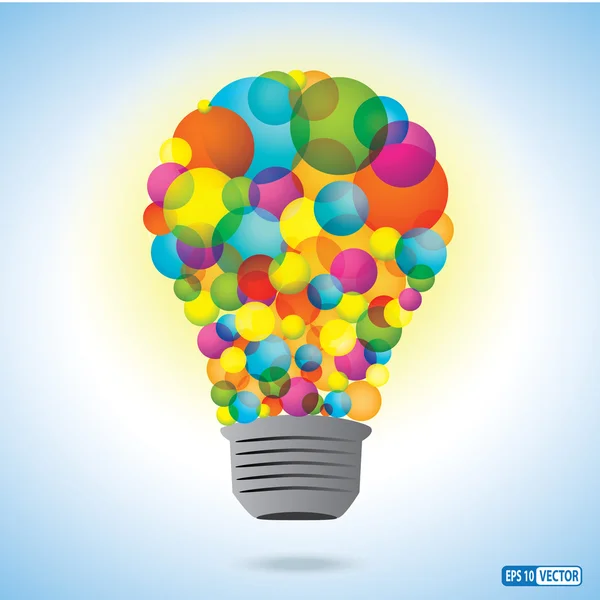 Colorful Innovation Light Bulb — Stock Vector