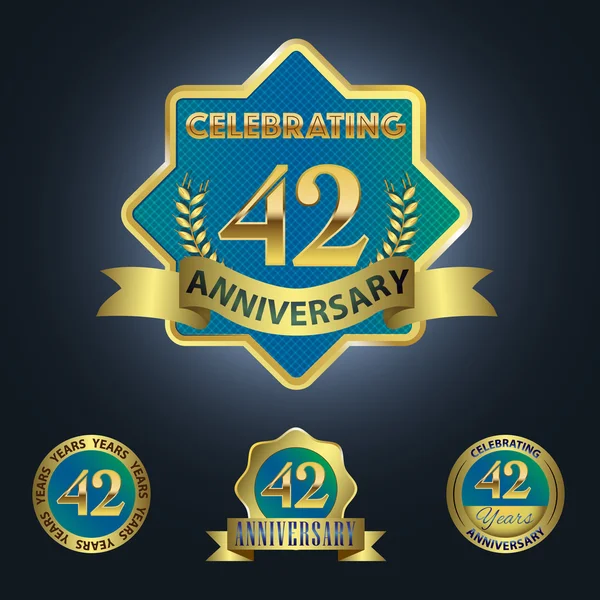 Celebrating 42 Years Anniversary — Stock Vector