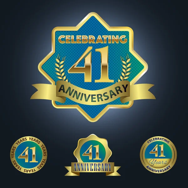 Celebrating 41 Years Anniversary — Stock Vector