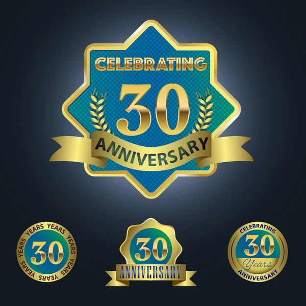 Celebrating 30 Years Anniversary — Stock Vector