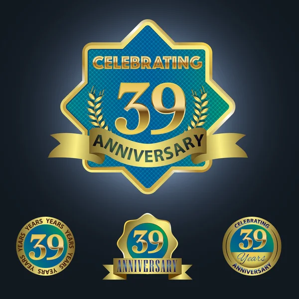 Celebrating 39 Years Anniversary — Stock Vector