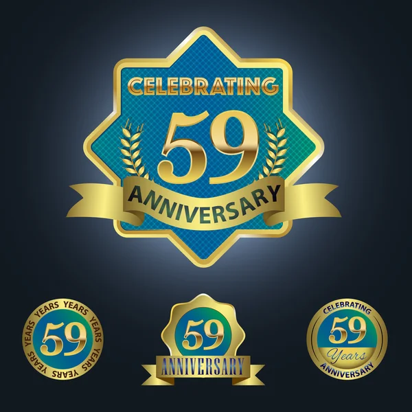 Celebrating 59 Years Anniversary — Stock Vector