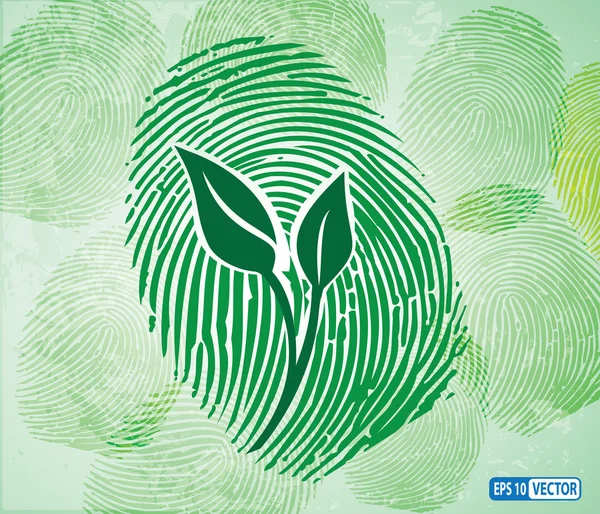 Ekologia ikona koncepcja zielonych liści Ilustracja Stockowa