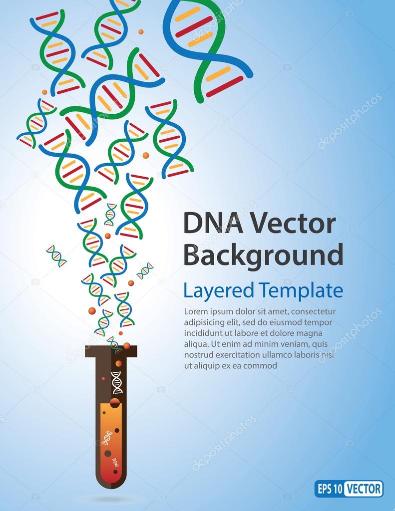 DNA Strands coming out of a Test Tube.