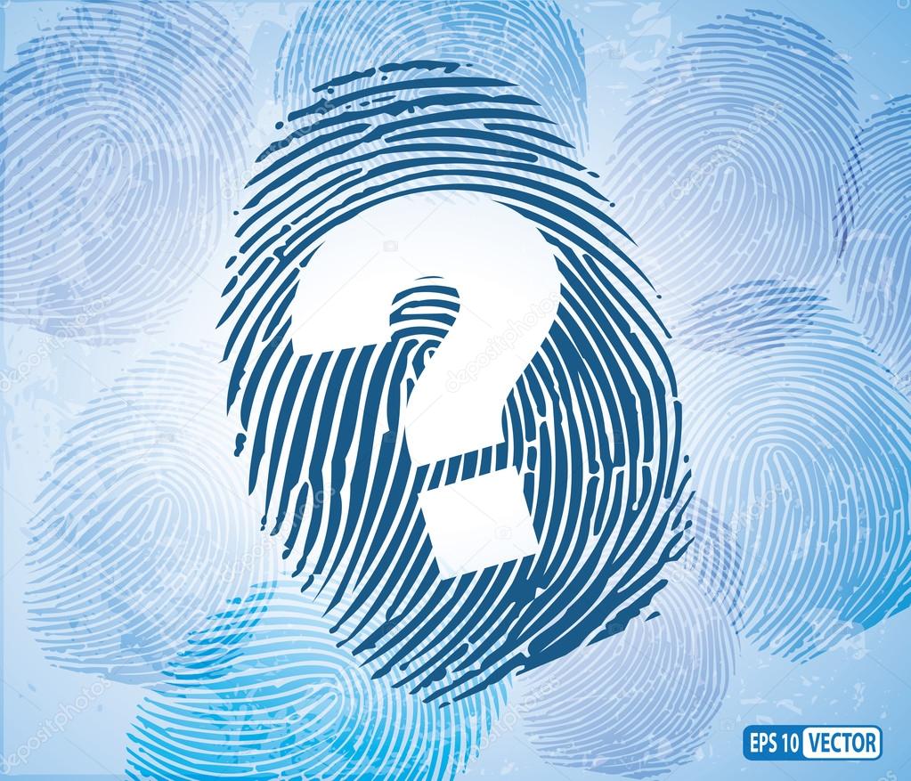 Question Mark Symbol on Thumbprint