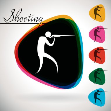 Sports Event icon, symbol - shooting. clipart