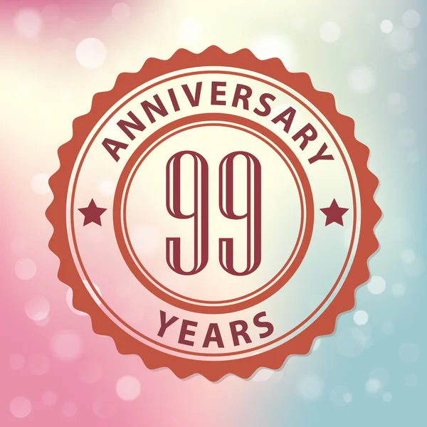 "99 Years Anniversary" — Stock Vector