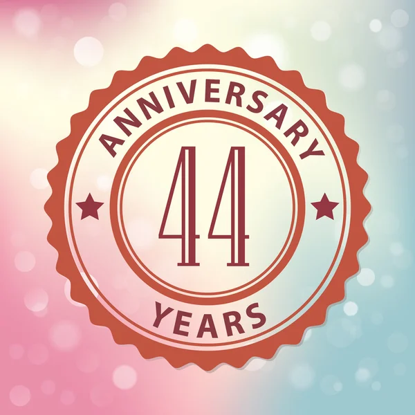 "44 anni anniversario " — Vettoriale Stock