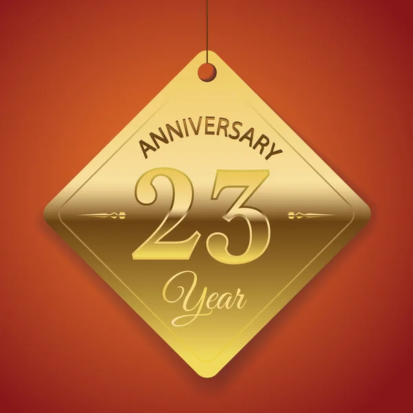 23 Years Anniversary poster — Stock Vector