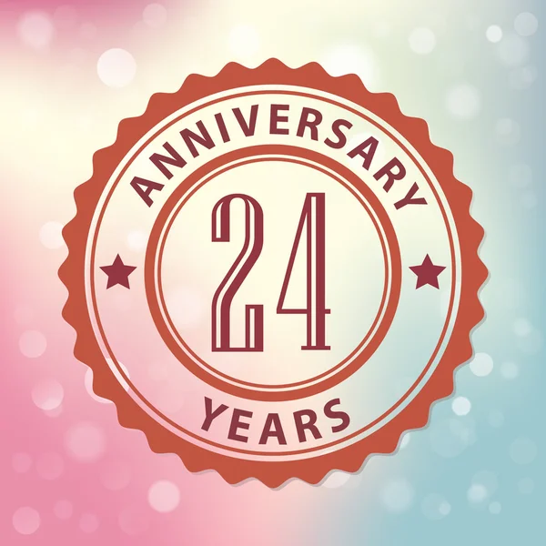 "24 Years Anniversary" — Stock Vector