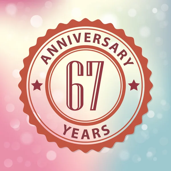 "67 Years Anniversary" — Stock Vector