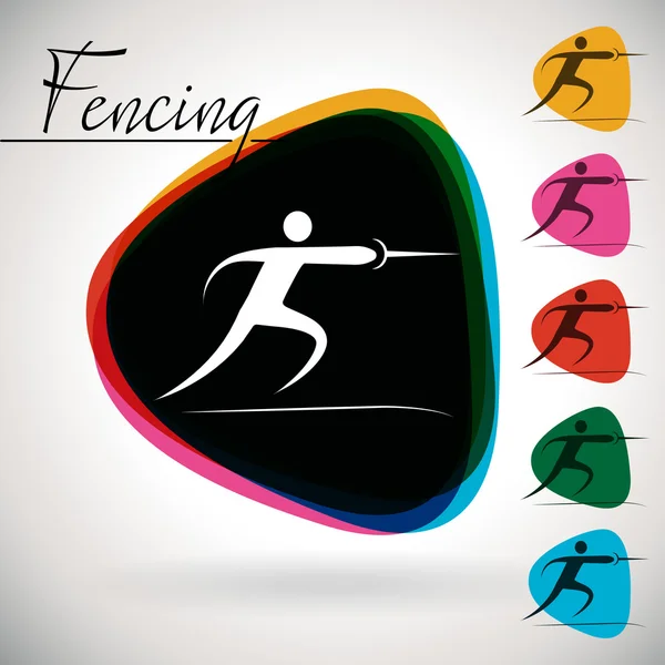 Sports Event icon, symbol - Fencing. — Stock Vector