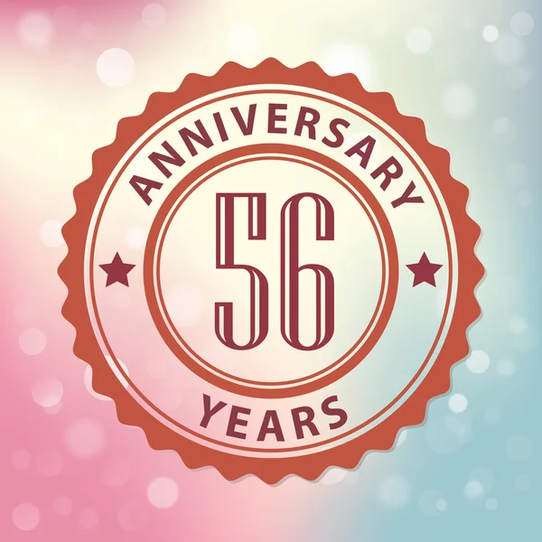 "56 ans anniversaire " — Image vectorielle