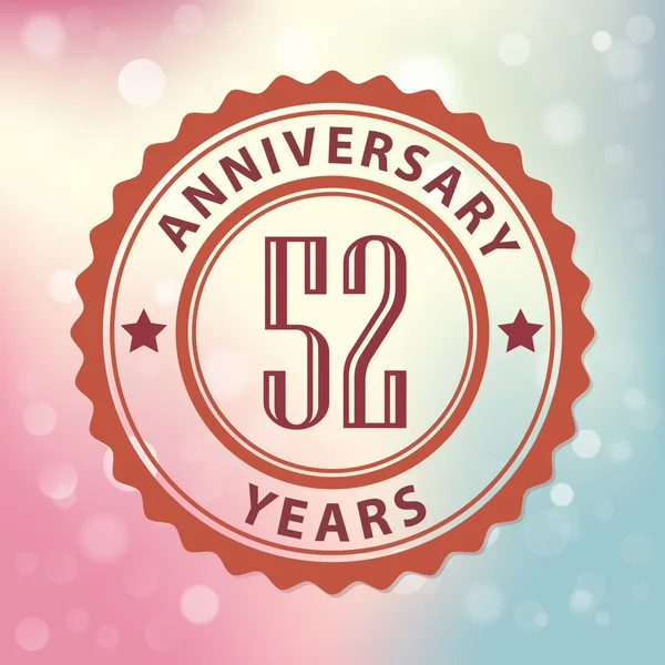 "52 Years Anniversary" — Stock Vector