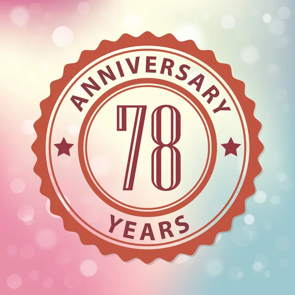 "78 Years Anniversary" — Stock Vector