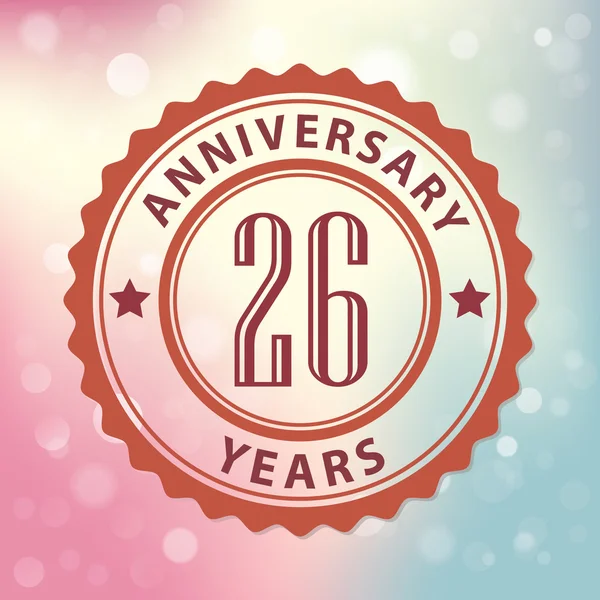 "26 Years Anniversary" — Stock Vector