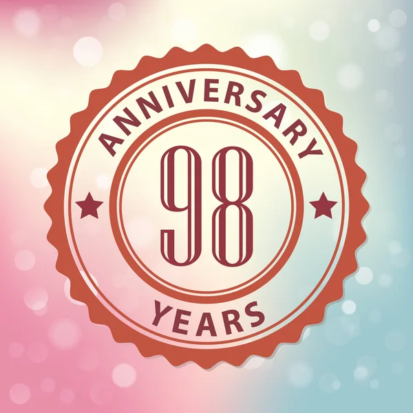 "98 Years Anniversary" — Stock Vector