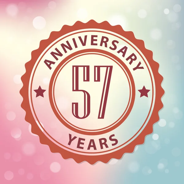 "57 jaar verjaardag" — Stockvector