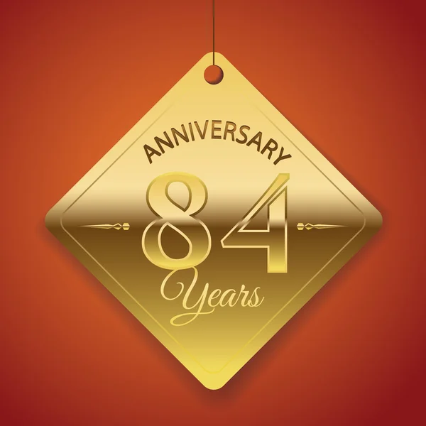 84 Years Anniversary poster — Stock Vector