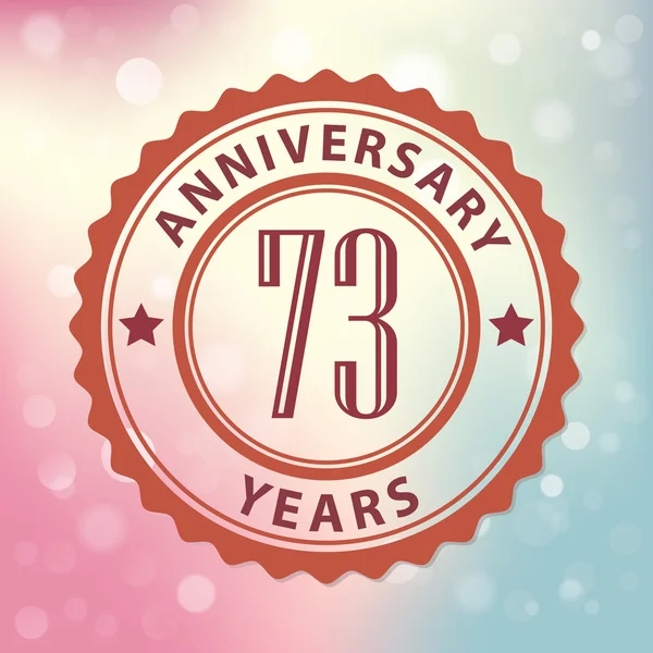 "73 jaar verjaardag" — Stockvector