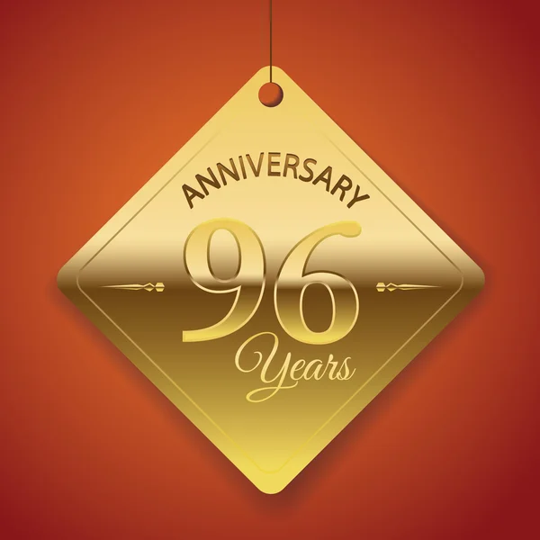 96 Anos Cartaz de aniversário — Vetor de Stock