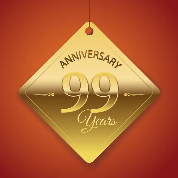 Affiche 99 ans anniversaire — Image vectorielle